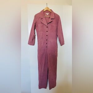Outerknown Long Sleeve Mauve Corduroy Dress